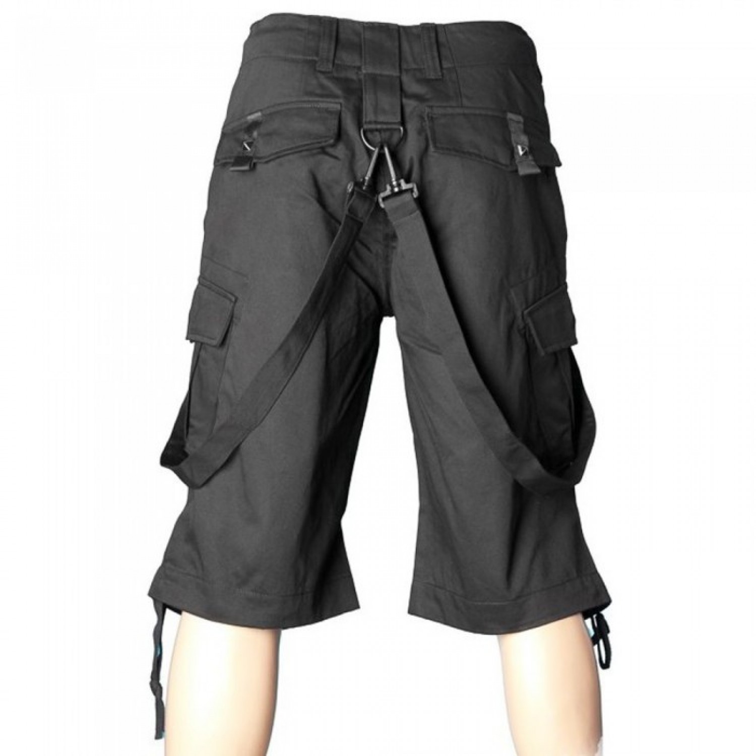 Goth Mens Shorts Black Punk Bondage Straps Short For Sale